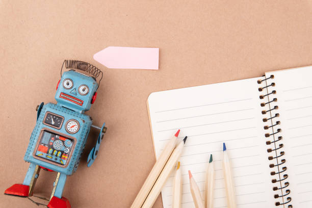 istock Vintage retro robot tin toy 1157037573