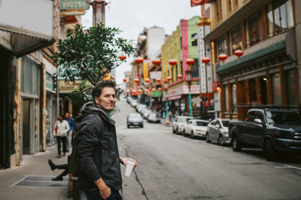 istock Young man on a coffee break in San Francisco, California 1157037783