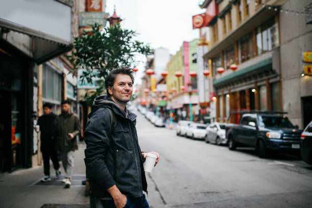 istock Young man on a coffee break in San Francisco, California 1157037836