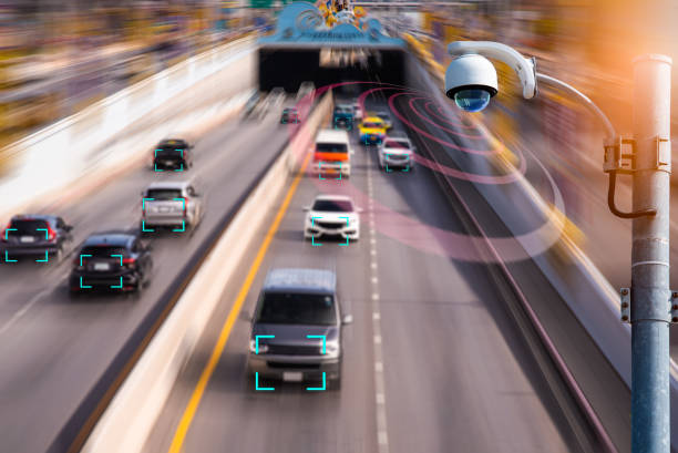 istock The Hi tech technology 4.0 sensing system and wireless communication network of vehicle to used internet signal in car when drive. 1157039786