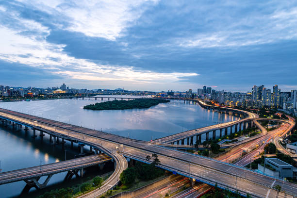 istock A night view of the Han River near Mapo Bridge 1157051188