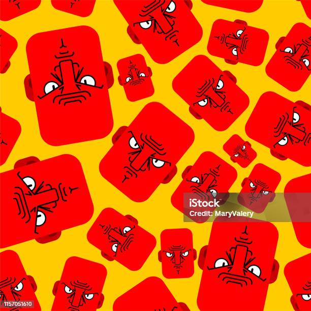Angry Pattern Abstract Angry Face Red Pattern Seamless Evil Emotion Background Dissatisfied ...