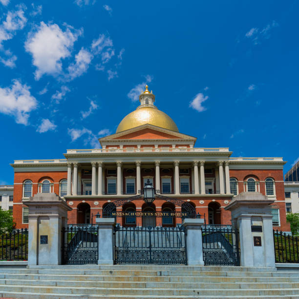 Massachusetts state house stock photo