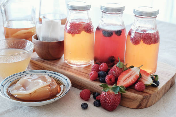 istock Kombucha second Fermented fruit tea, Probiotic food 1157053598