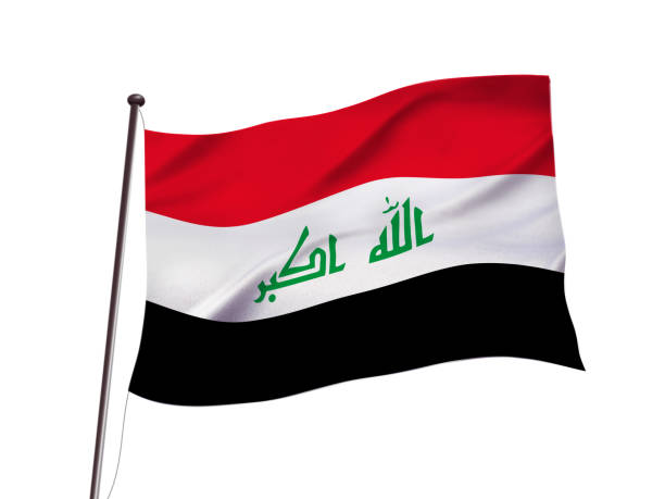 istock iraq flag fluttering in the wind,3D illustration 1157057770