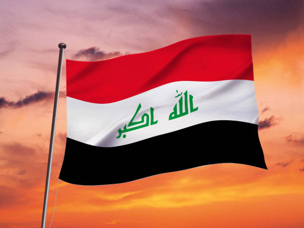 istock iraq flag fluttering in the wind,3D illustration 1157057777