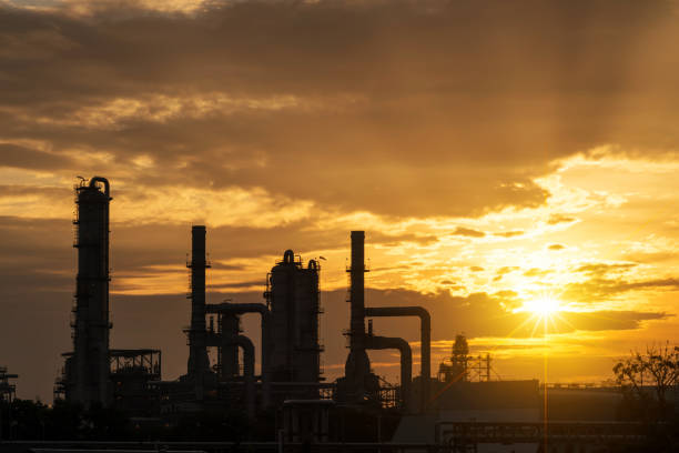 istock Big Industrial oil tanks in a refinery 1157061757