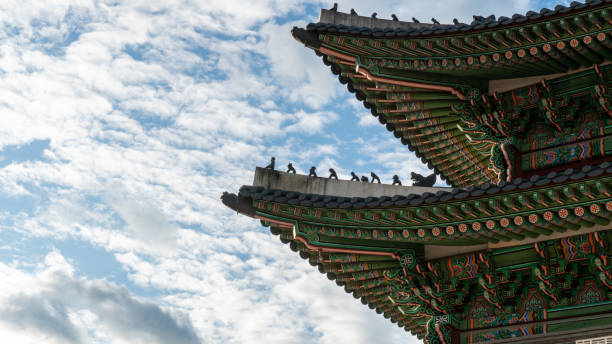 istock Gwanghwamoon with blue sky gwanghwamun and blue 1157062845