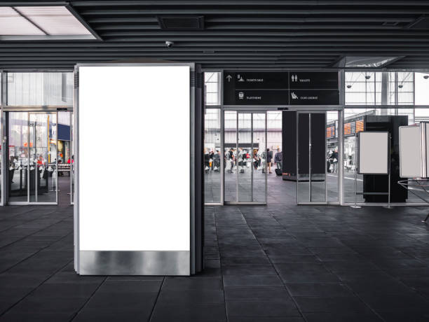 Mock up Media Advertising indoor train station Public building