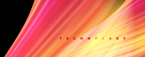 istock Abstract wave lines fluid rainbow style color stripes on black background. Artistic illustration for presentation, app wallpaper, banner or poster 1157066583