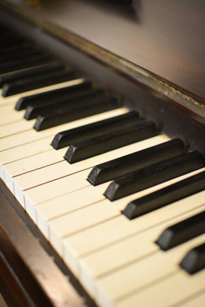 istock Vintage close up piano key 1157068491
