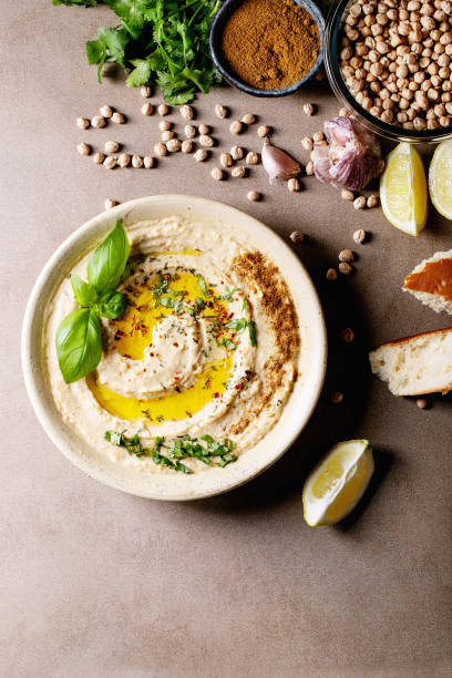 istock Hummus with olive oil 1157069218