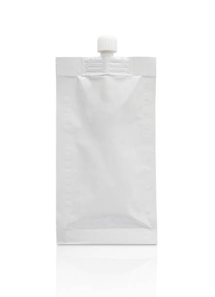 istock Blank white cosmetic cream sachet with plastic cap isolated on white background 1157075359