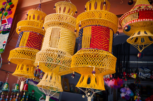 Lampshades and other souvenirs for sale