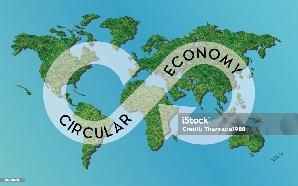 Circular Economy is sustainable concept for business Go green is sustainability business way Circular Economy Stock Photo