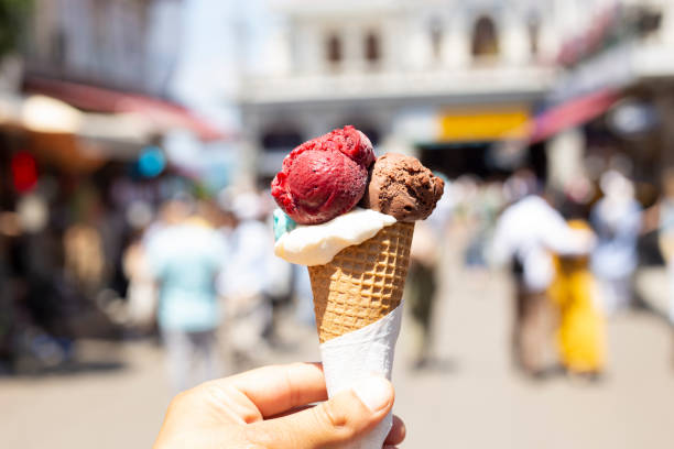 istock Cold ice cream. Summer time.Ice cream is deliicous. Before melting. 1157083626