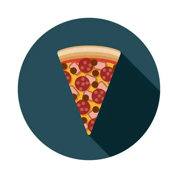 Vector illustration of Meat Lover's Pizza Icon