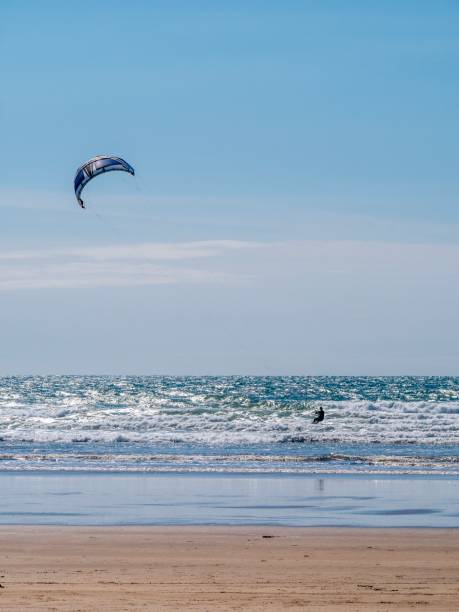istock A kiteboarder on the sea at a beach in Devon 1157086029