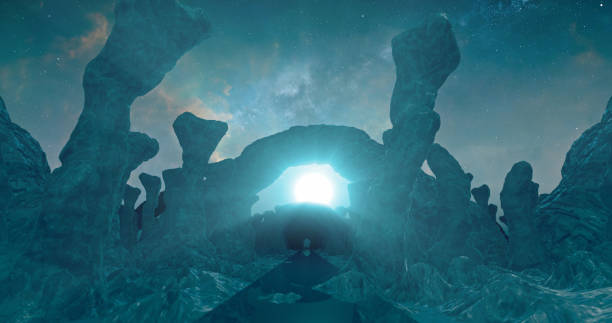 istock Flying On The Mountain In Sci-fi Stone 05 1157088684