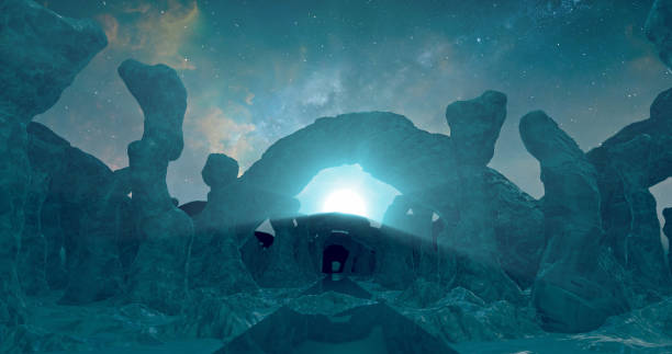 istock Flying On The Mountain In Sci-fi Stone 06 1157088715