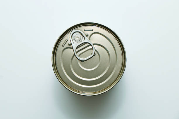 istock Metal tin can on a white background. 1157088850