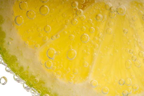istock lemon slice  with bubbles in mineral water 1157090577