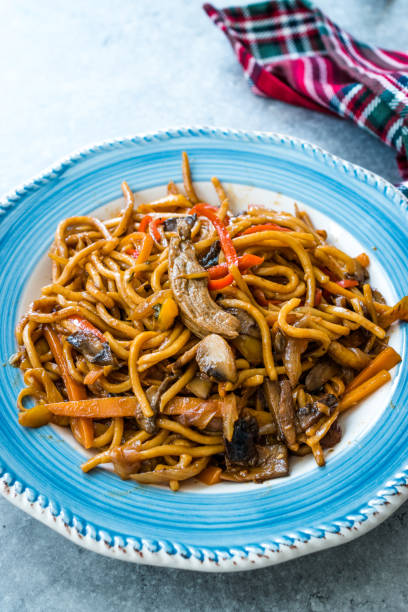 istock Beef Noodle with Vegetables in Plate. 1157091227