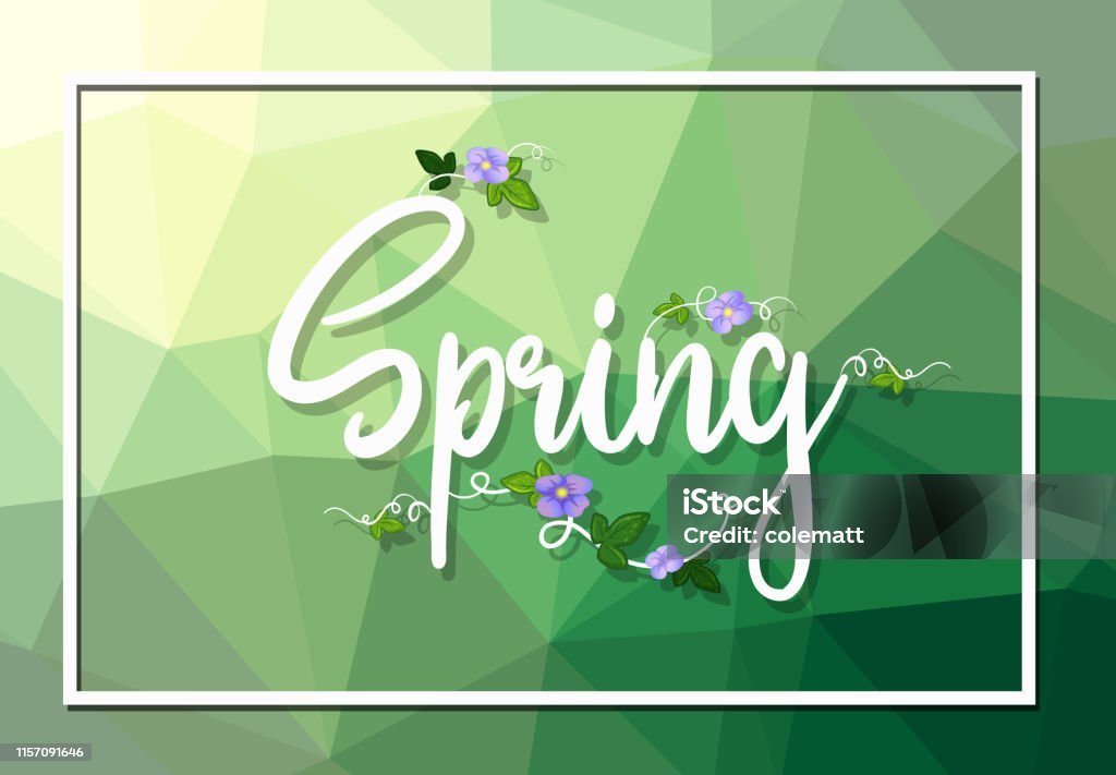 Spring Collection Text A Spring Text Template Stock Illustration - Download Image Now ...