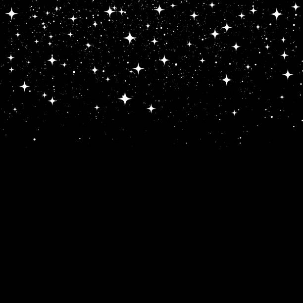 falling stars glittering stars falling down background beautiful night sky stars stock illustrations