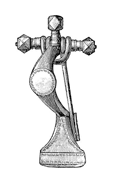 ilustrações, clipart, desenhos animados e ícones de fíbula (broche) tipo gotlandic - brooch old fashioned jewelry rococo style