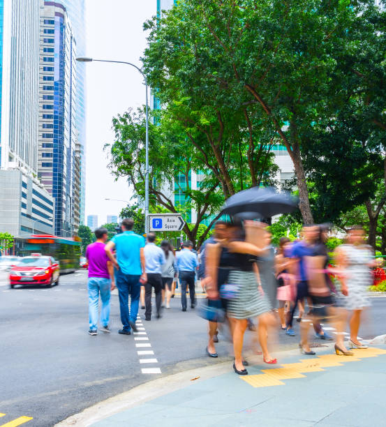 istock Singapore metropolis downtown crowded street 1157103781