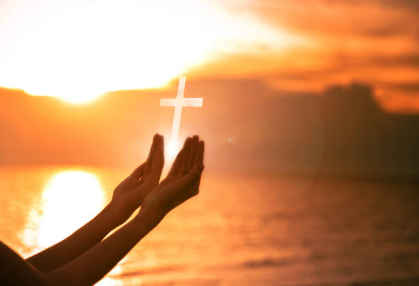 istock Eucharist Therapy Bless God Helping Repent Catholic Easter Lent Mind Pray. Christian Human hands open palm up worship hope. Jesus hands praying. Human hands open palm. 1157106123