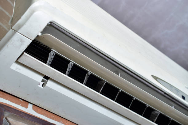 istock running air conditioner close up image in indoor. 1157108713