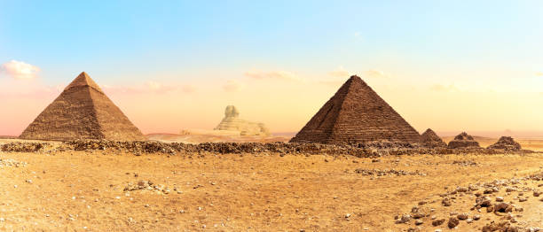 istock The Great Sphinx between the Pyramids, panorama shot, Giza, Egypt 1157109550