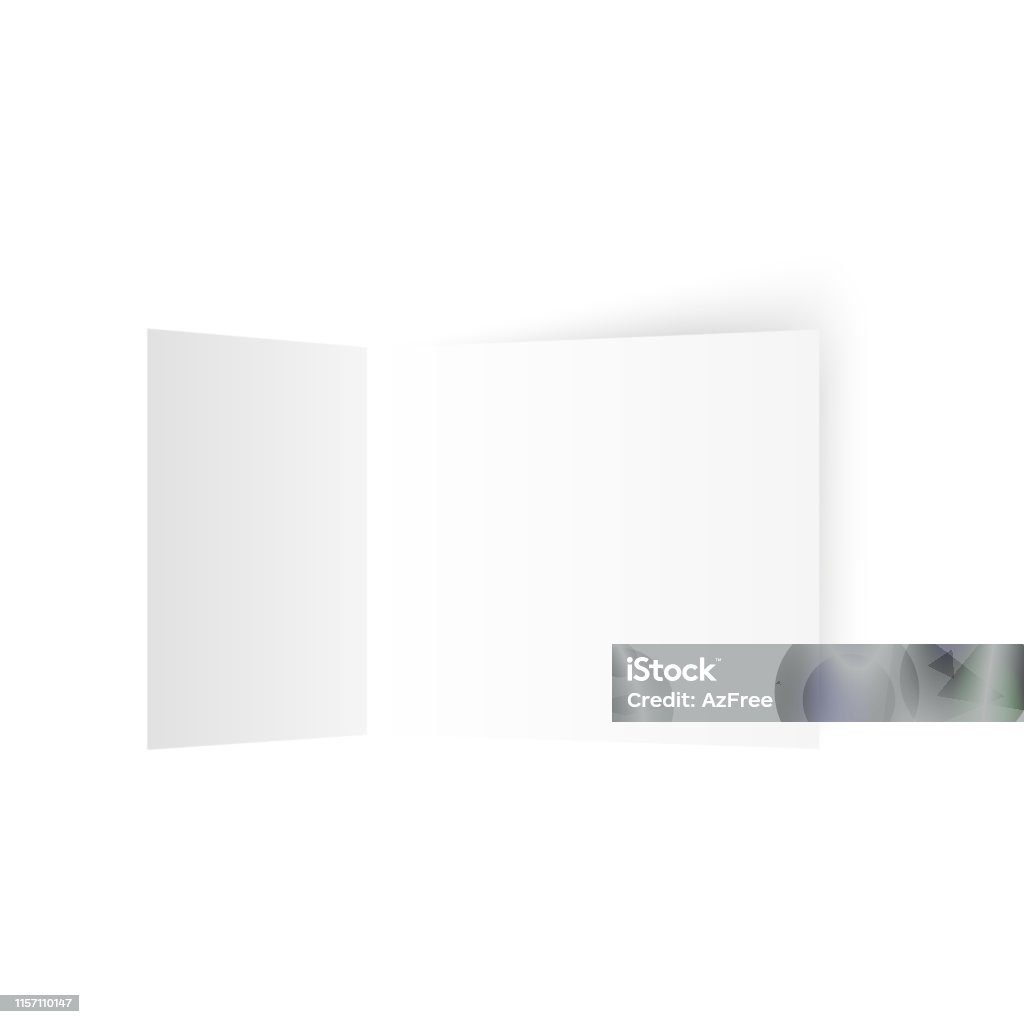 Paper Folded In Half A Sheet Of Paper Folded In Half Vector Stock Illustration - Download ...