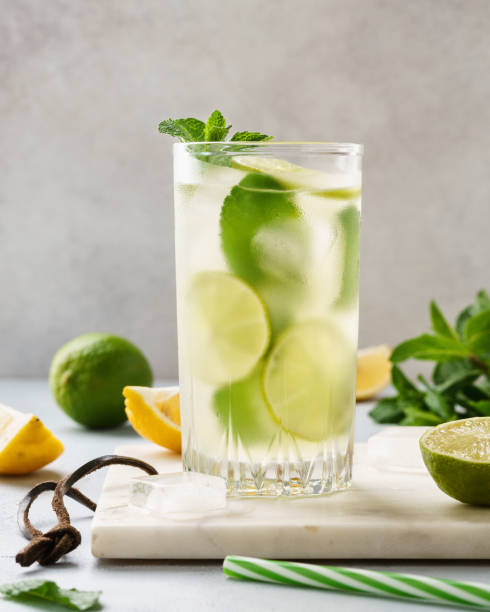 istock Lemonade drink of soda water with lemon, lime and fresh mint. 1157112563