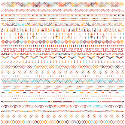 istock Colorful Ethnic Geometric Motifs Vector Pattern Design 1157119934