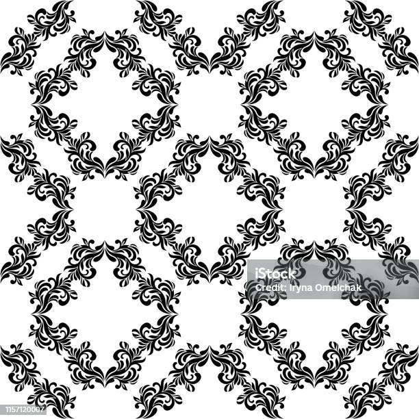 Classcal Pattern Classical Seamless Pattern With Decoration Tracery On A White ...