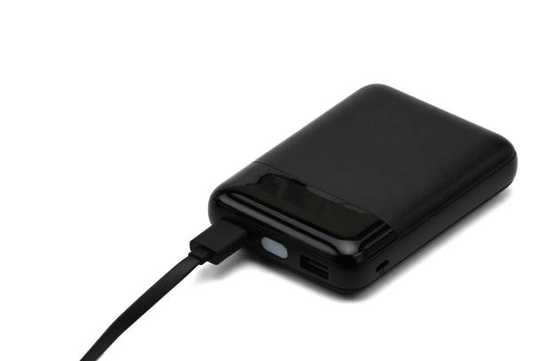 istock Power bank with rechargeable batteries on a white background 1157121448