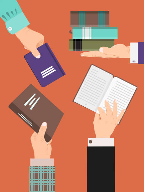 istock Human hands holding books banner, poster vector illustration. Reading people concept. Education and learning, science and literature. Studying at university or school. Pile of books. 1157121529