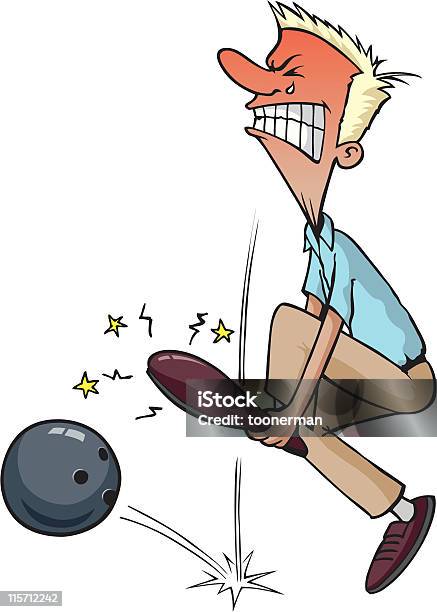 Bowling Injury Stock Illustration - Download Image Now - Cartoon, Physical Injury, Swear Word