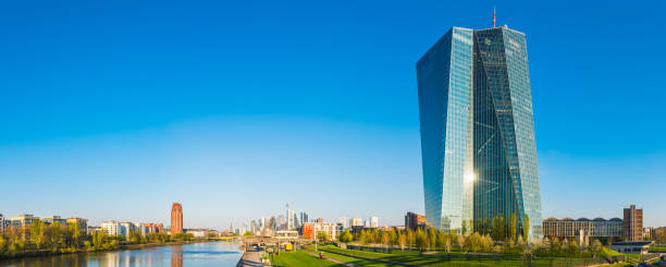 istock Frankfurt sunrise skyscrapers overlooking River Main panorama Germany 1157124444