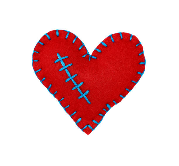 istock One red felt stitched heart isolated on white 1157124733