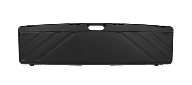 istock black plastic case for gun isolated on white background 1157125129