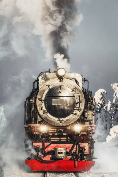 istock Steam locomotive / railway with smoke 1157127224