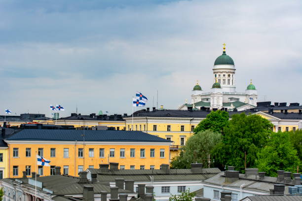 istock Helsinki skyline and Helsinki Cathedral, Finland 1157128626
