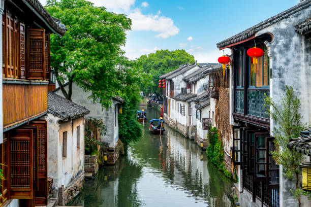 Residence in Zhouzhuang Ancient Town, Suzhou Residence in Zhouzhuang Ancient Town, Suzhou jiangsu province photos stock pictures, royalty-free photos & images