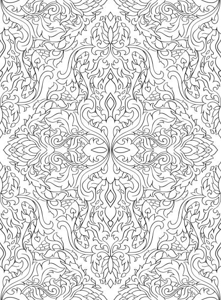 Floral vector pattern. vector art illustration