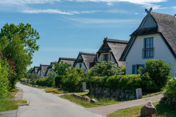 istock Typical north german thatched houses on the german island Poel 1157140911
