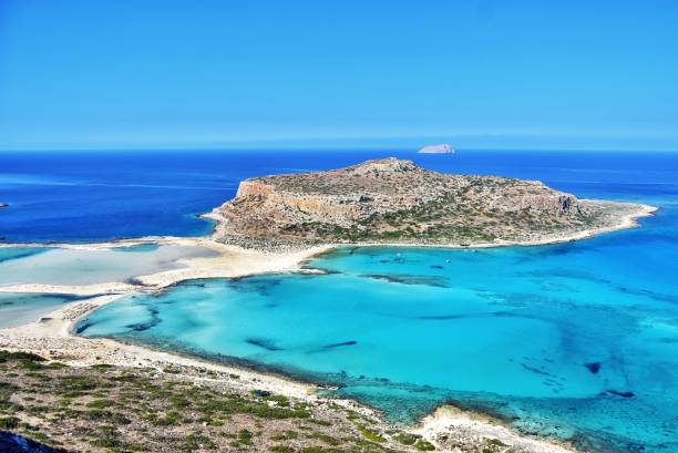 istock Balos beach and lagoon view on Crete island in greece 1157141995